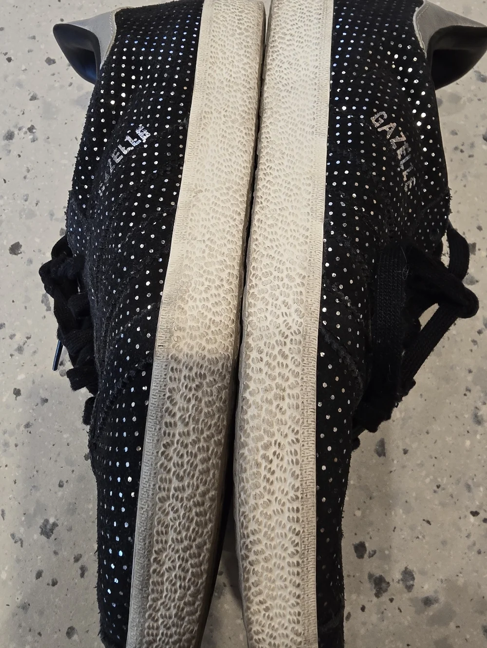 Adidas Gazelle Black Studded Sneakers Women’s Size 8 Casual Street Style - Picture 5 of 8